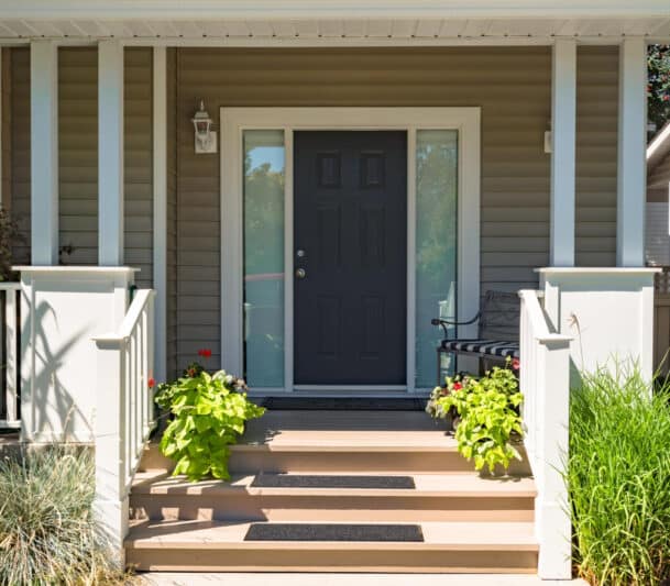 front door of a drumheller house