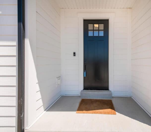 Modern front door in medicine hat