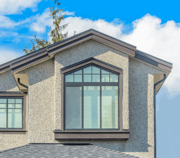Modern house with large windows