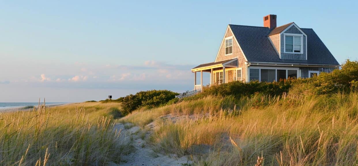 coastal Canadian home with double-hung windows and covered porch, window rebate program Canada