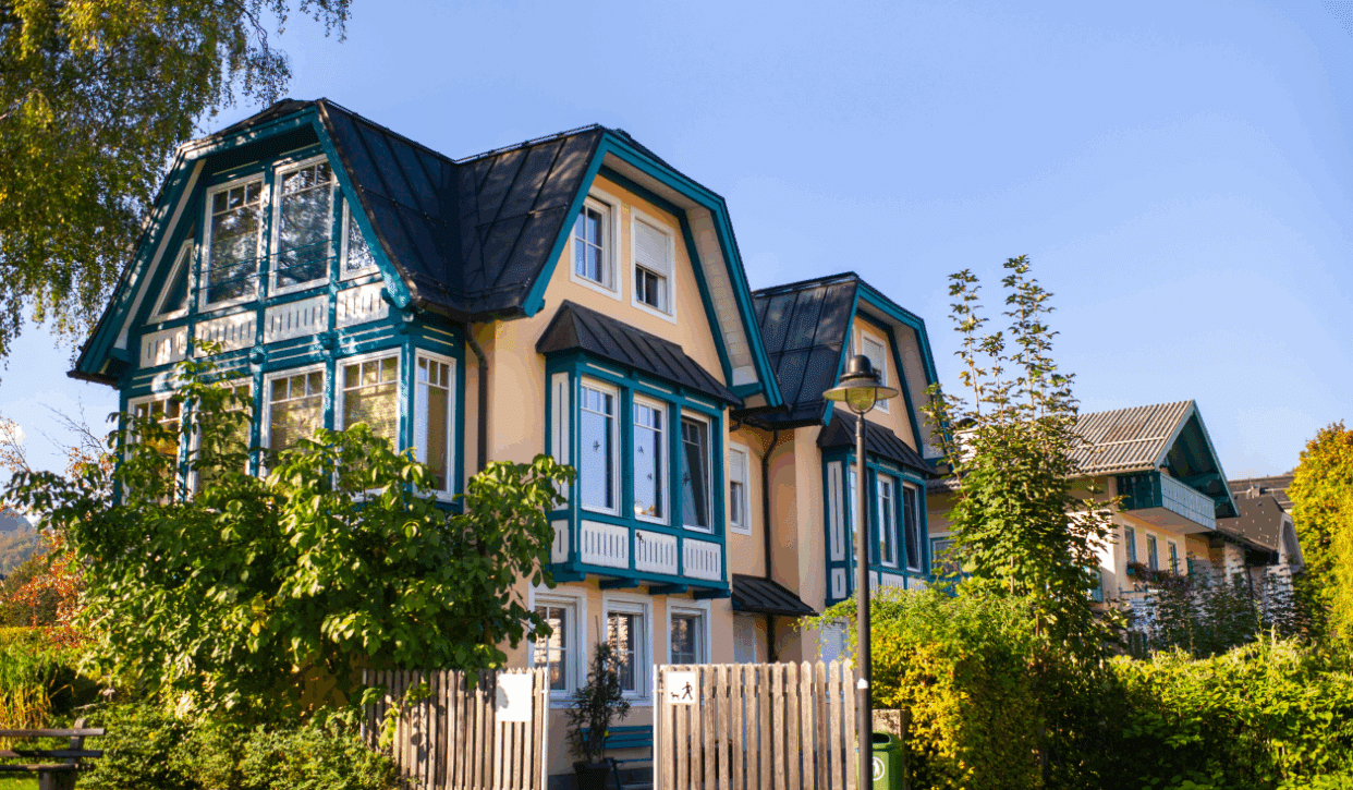 Charming house with blue trim