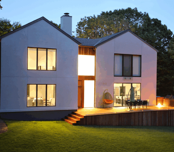 Modern home with new windows